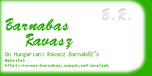 barnabas ravasz business card